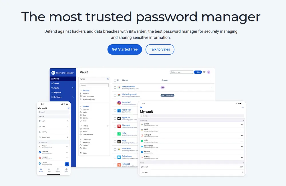 Bitwarden official website