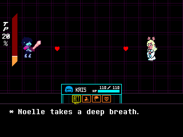 Animated DELTADUEL battle between Kris and Noelle